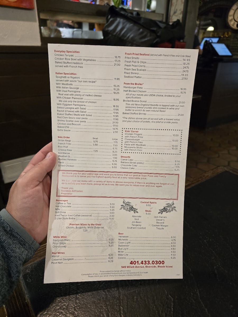 Town Pizza Photo Menu 1