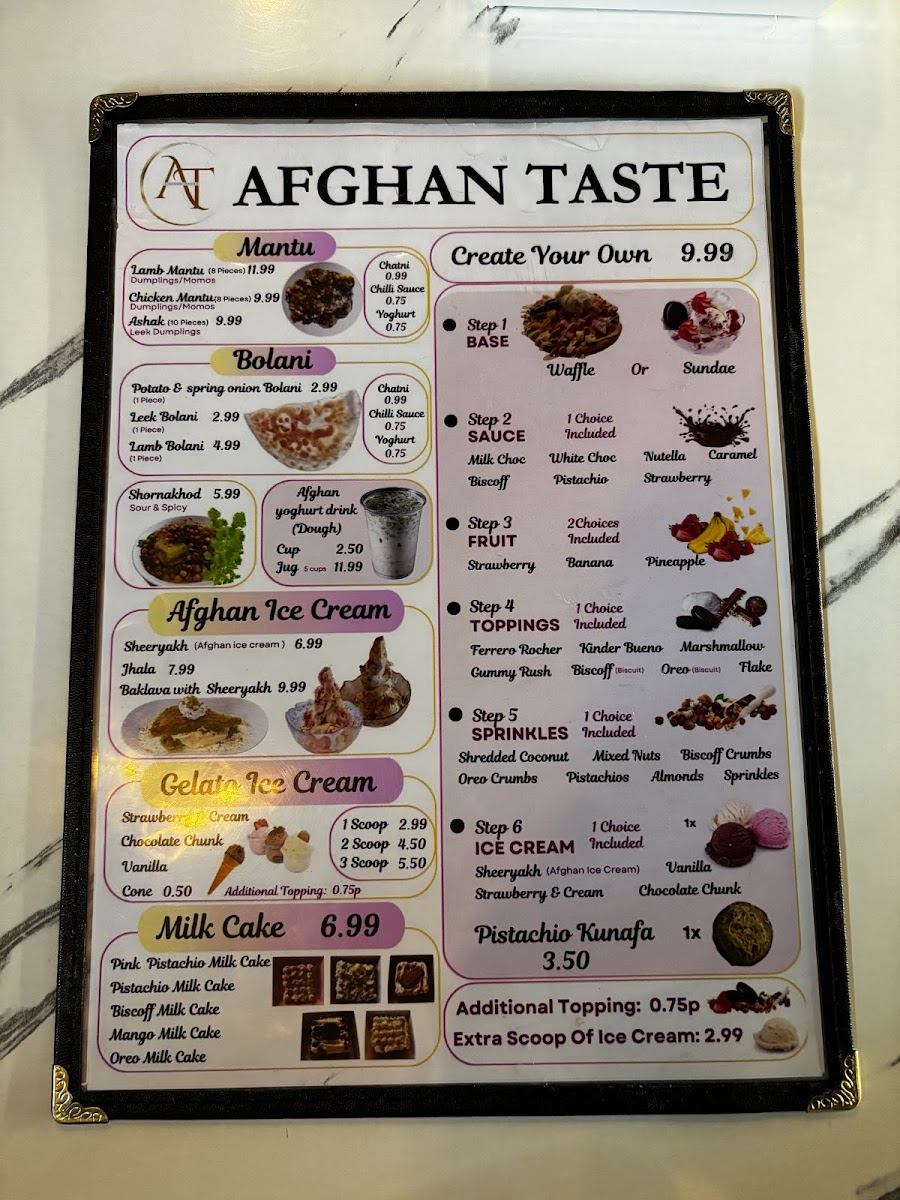 Afghan Taste Photo Menu 4