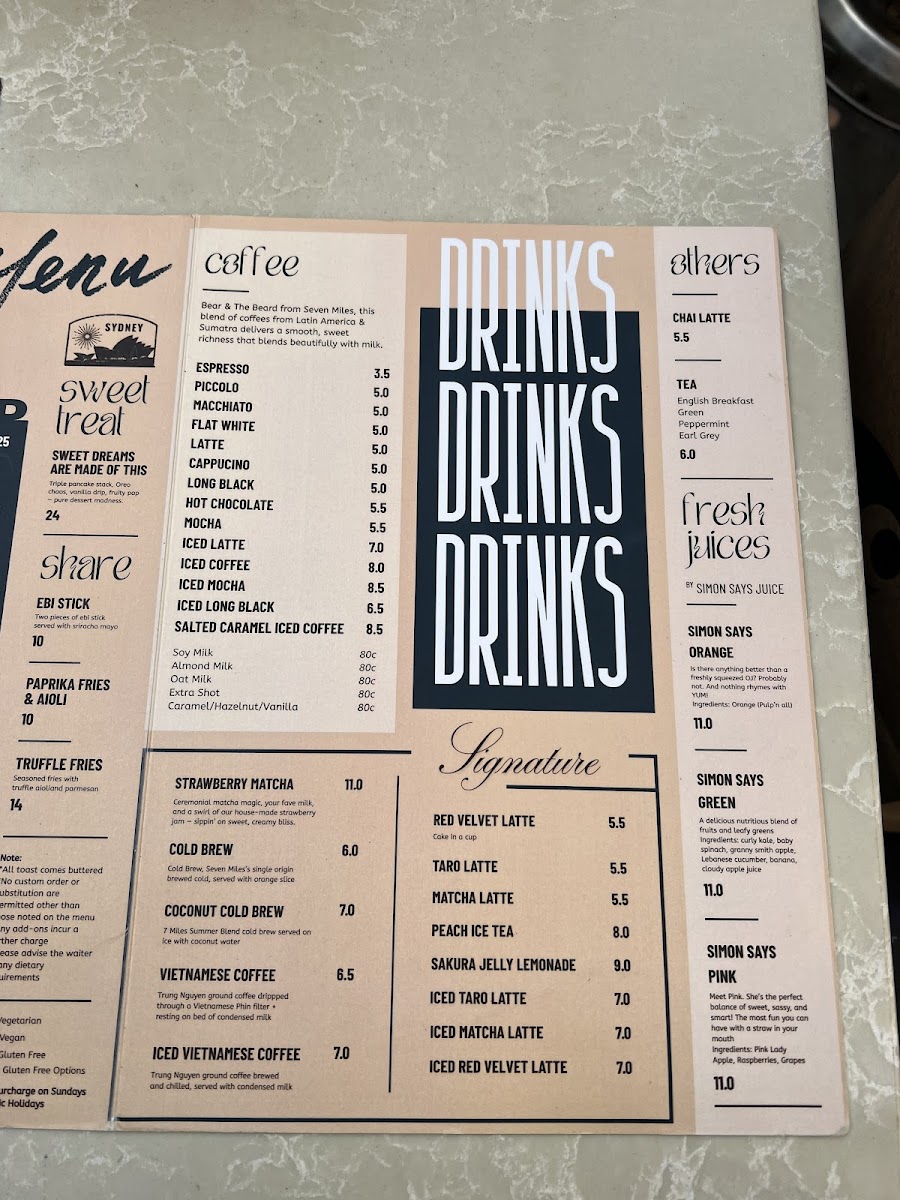 Henry Lee's Redfern Photo Menu 9