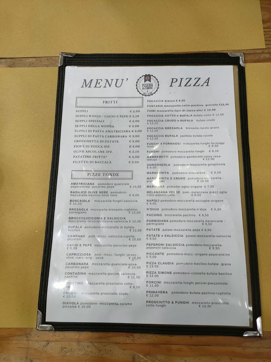 Pizzeria da Simone Malatesta Photo Menu 4