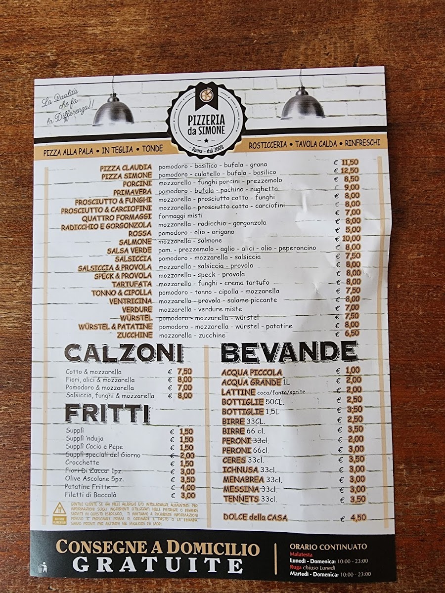 Pizzeria da Simone Malatesta Photo Menu 7