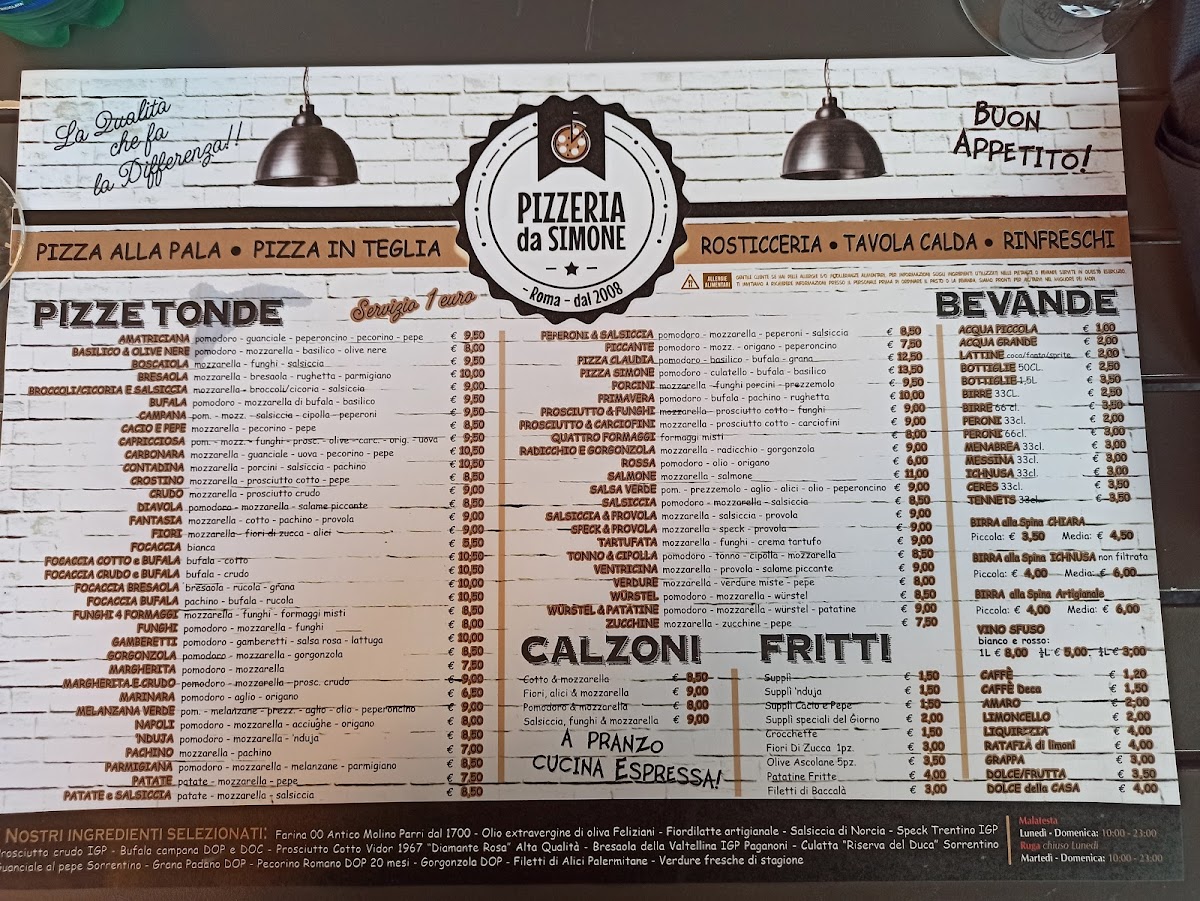 Pizzeria da Simone Malatesta Photo Menu 8