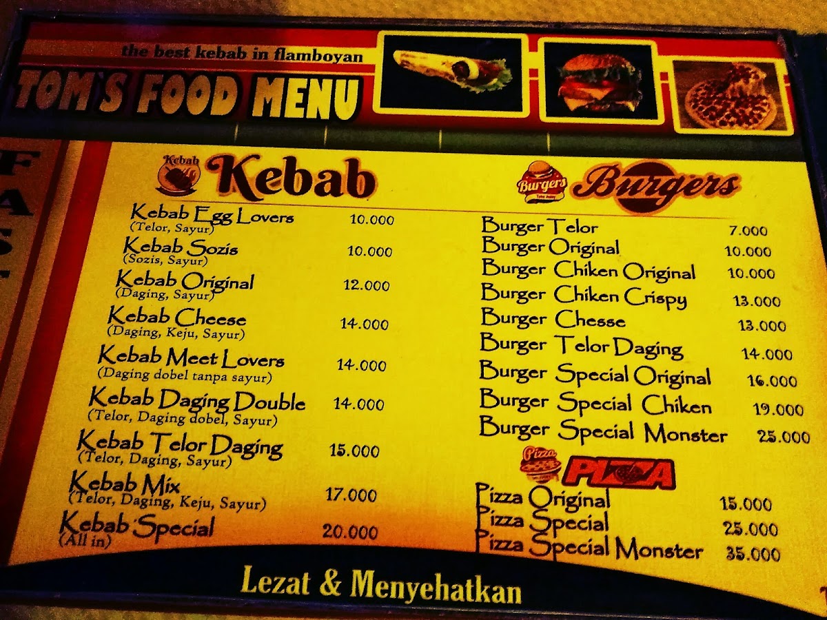 TOMs KEBAB FLAMBOYAN Photo Menu 3