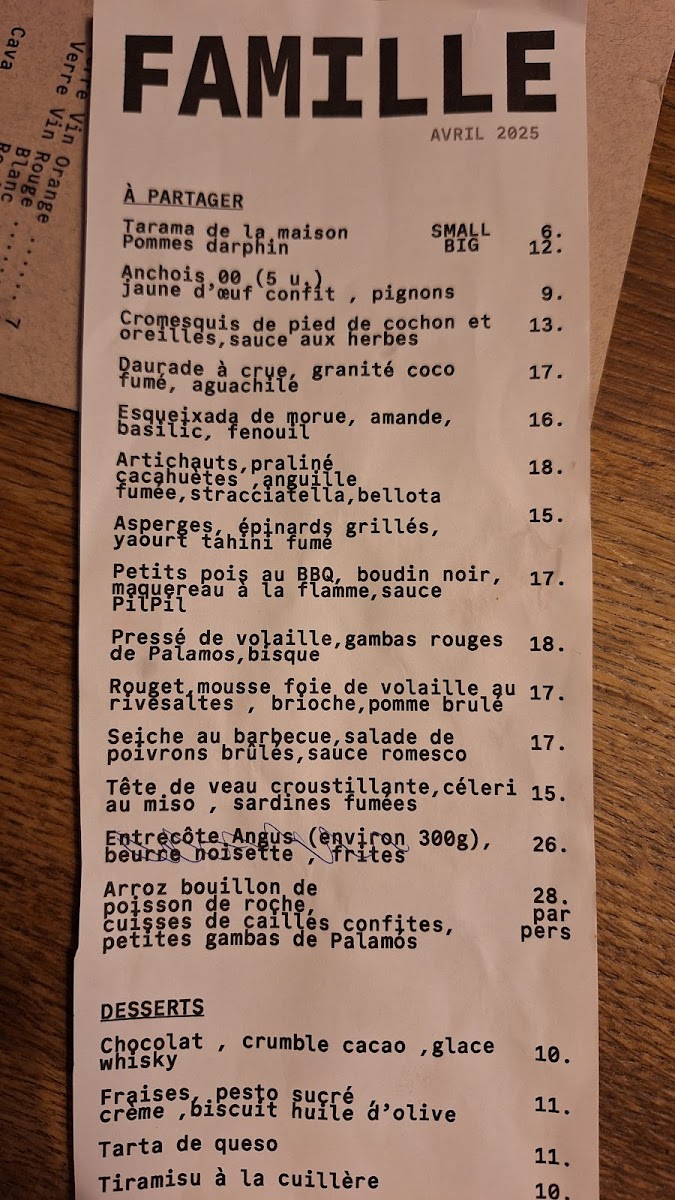 La Famille Photo Menu 3