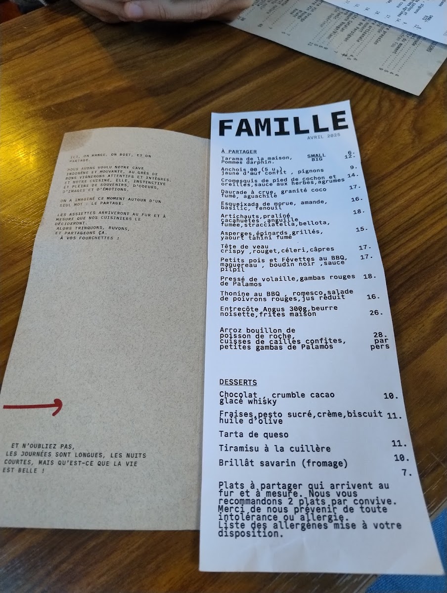 La Famille Photo Menu 5