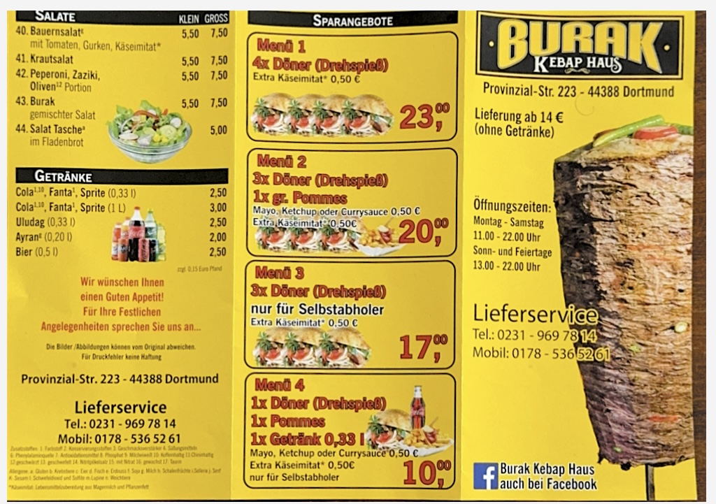 Burak Kebap Haus Photo Menu 1