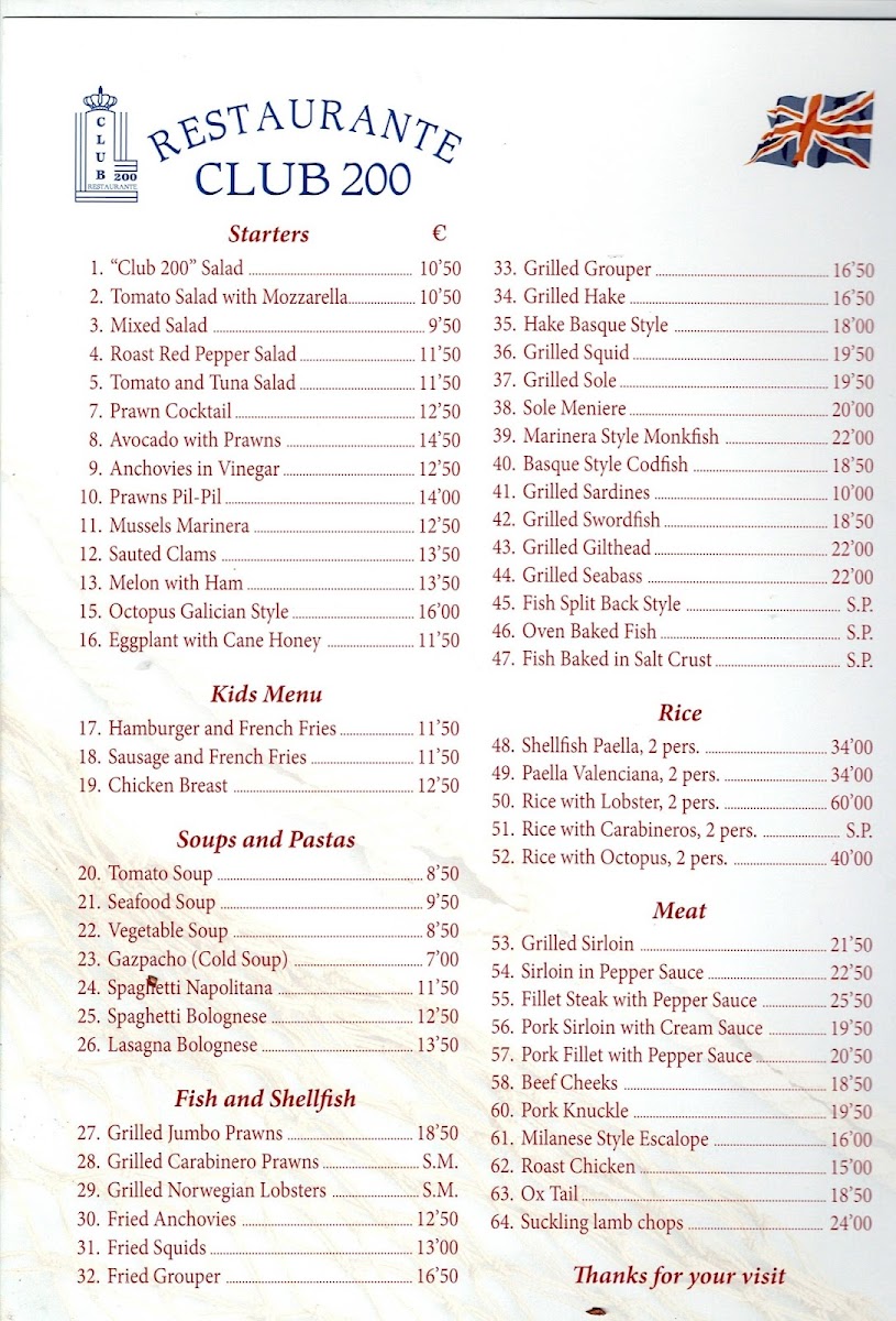 Restaurante Club 200 Photo Menu 4