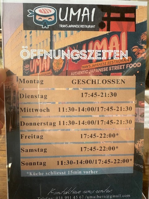 Umai Bern Photo Menu 2