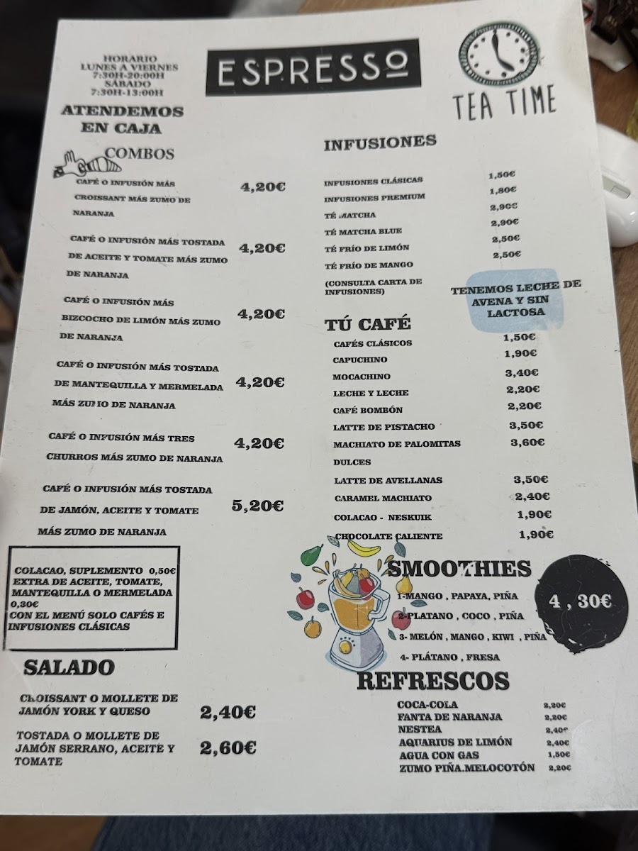 Cafetería Espresso Photo Menu 1
