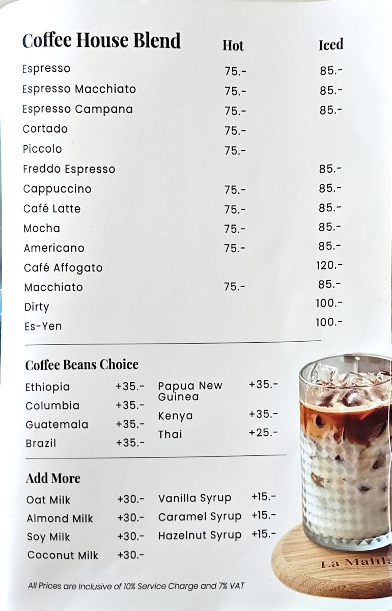 La Malila Café Photo Menu 1