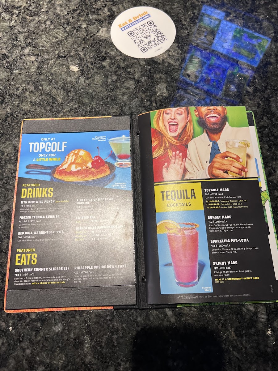 Topgolf Lafayette Photo Menu 1