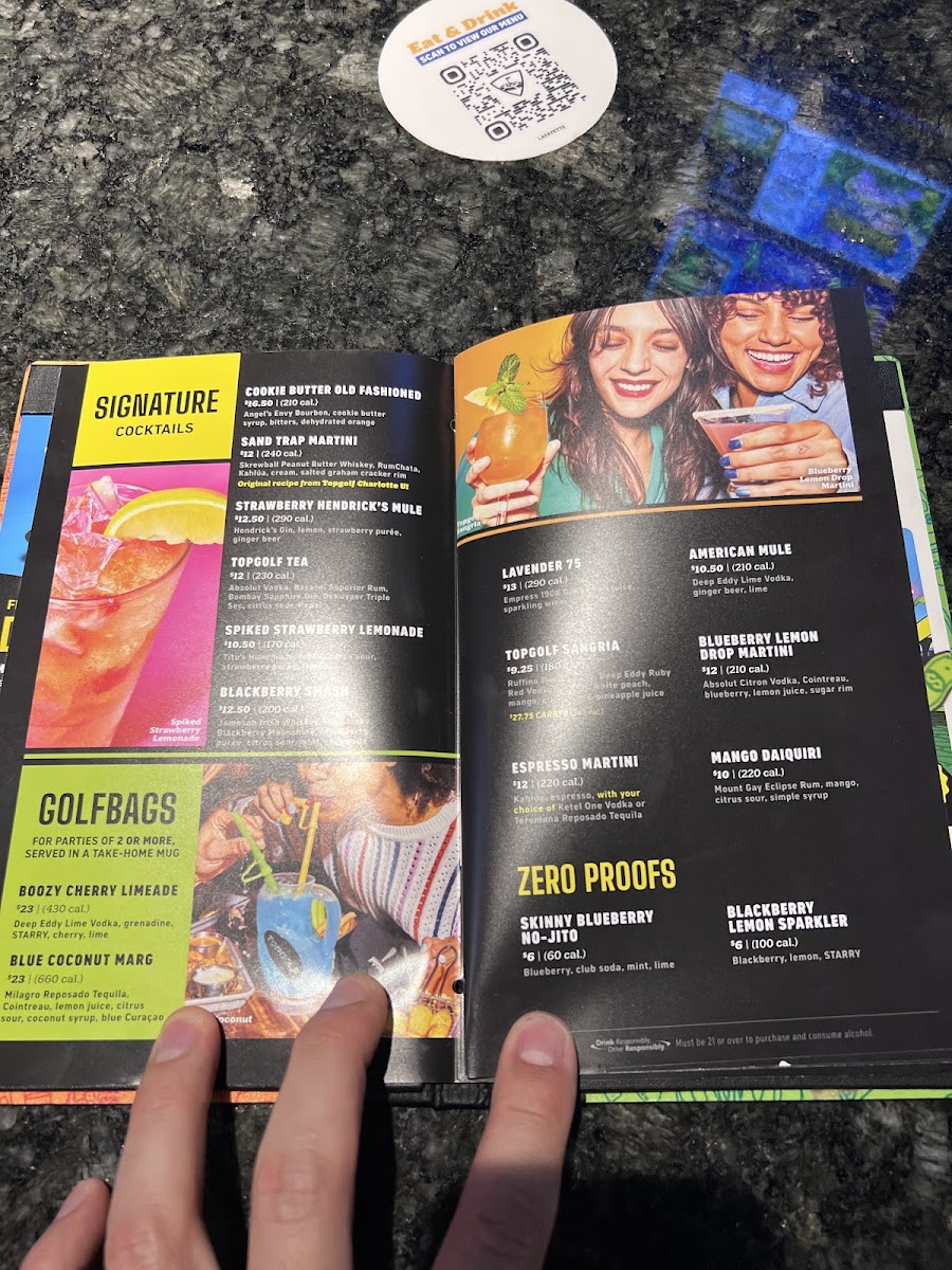 Topgolf Lafayette Photo Menu 4