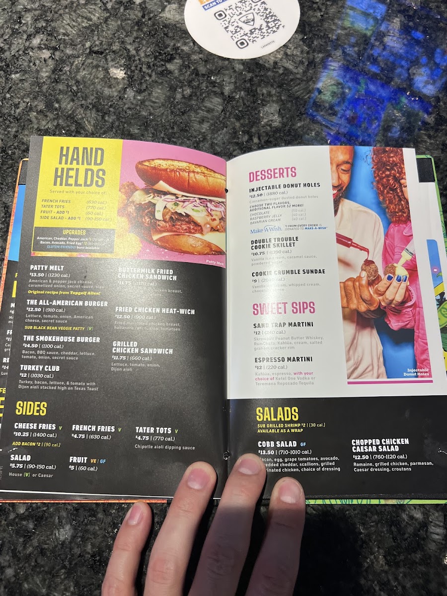 Topgolf Lafayette Photo Menu 5