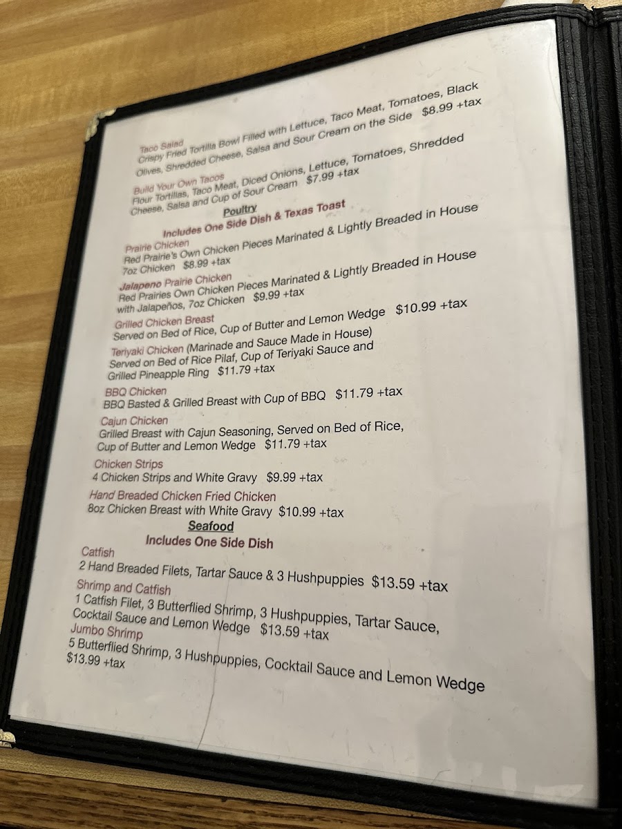 Red Prairie Steakhouse Photo Menu 9
