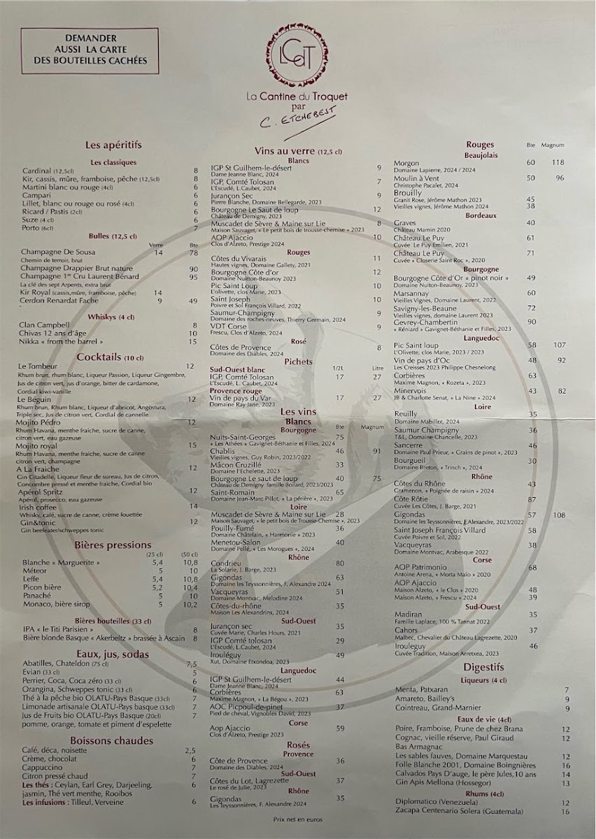 La Cantine Du Troquet Dupleix Photo Menu 1