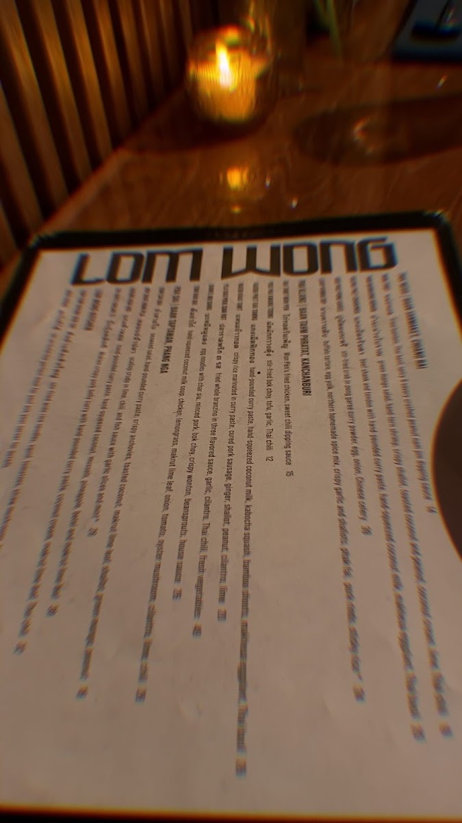 Lom Wong Photo Menu 4