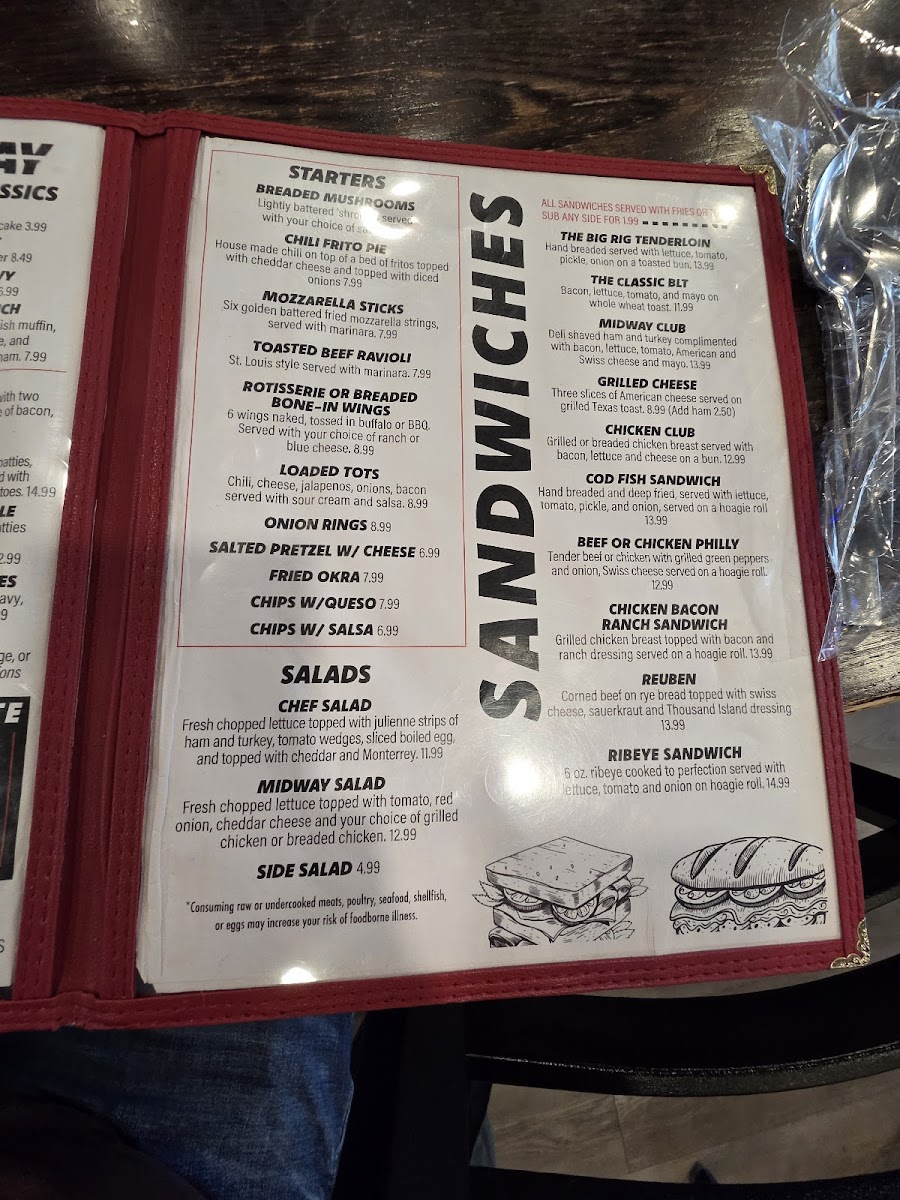 Midway One Stop Diner Photo Menu 4