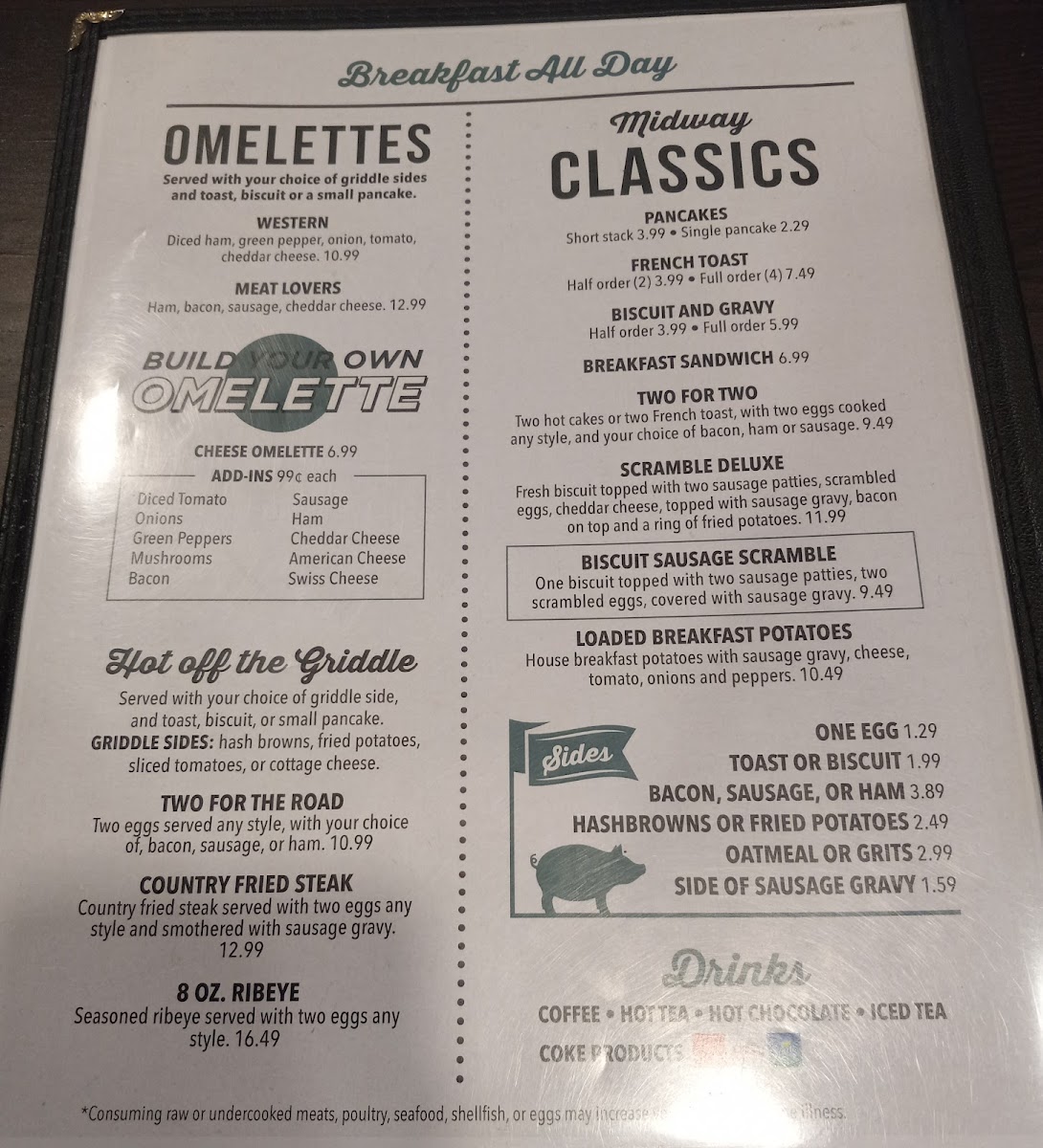 Midway One Stop Diner Photo Menu 6