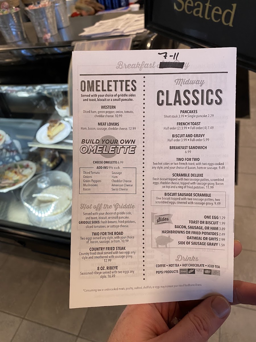 Midway One Stop Diner Photo Menu 7