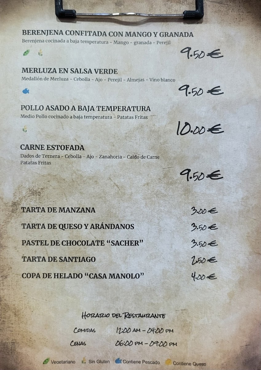 Bar Restaurante Casa Manolo Photo Menu 4