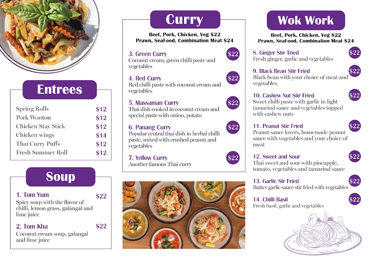 Saawaan Thai Takeaway Photo Menu 1