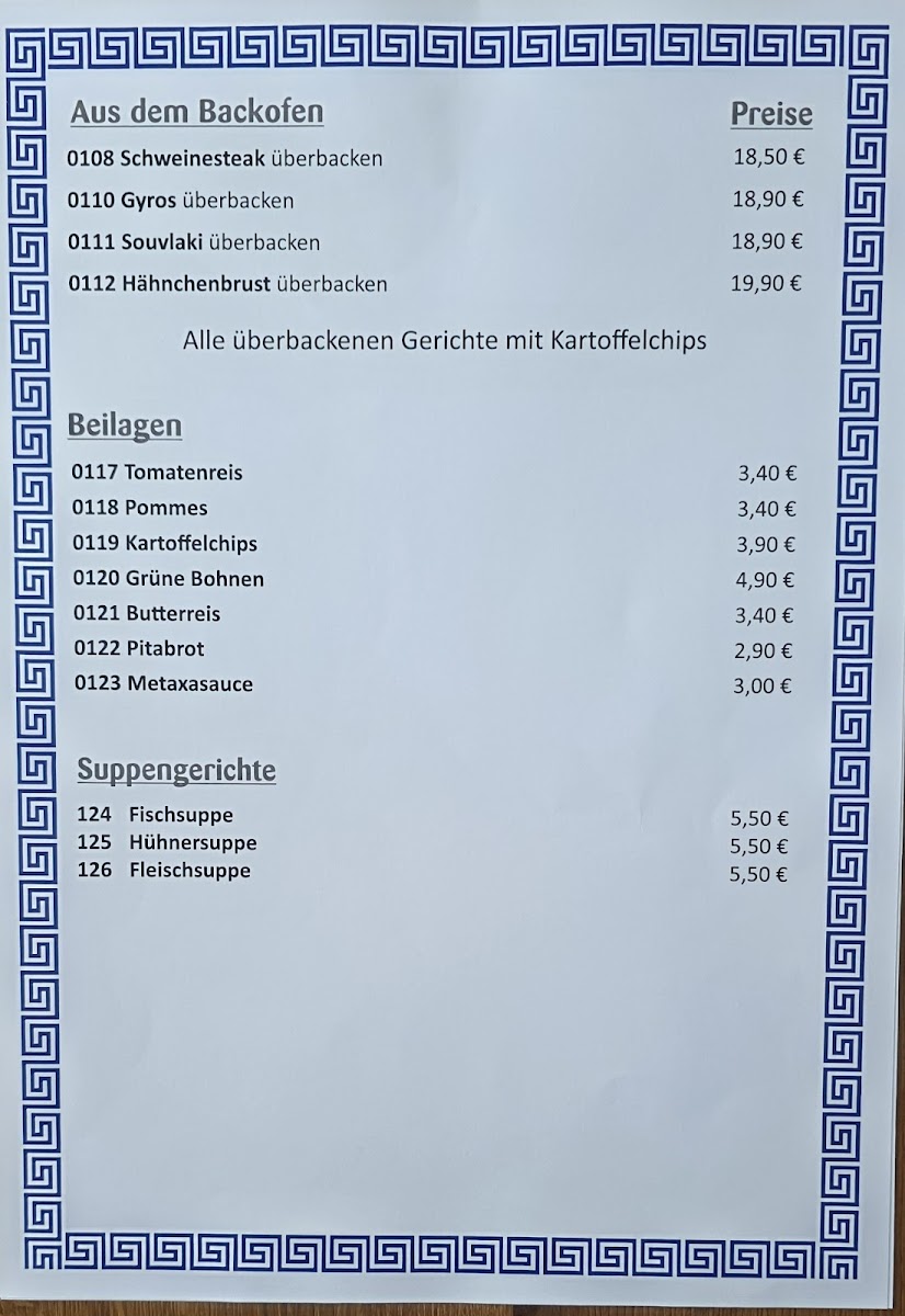 Restaurant Delphi Bamberg Photo Menu 1