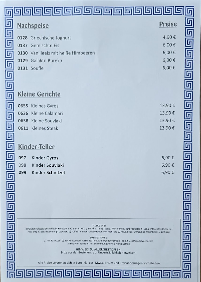 Restaurant Delphi Bamberg Photo Menu 2