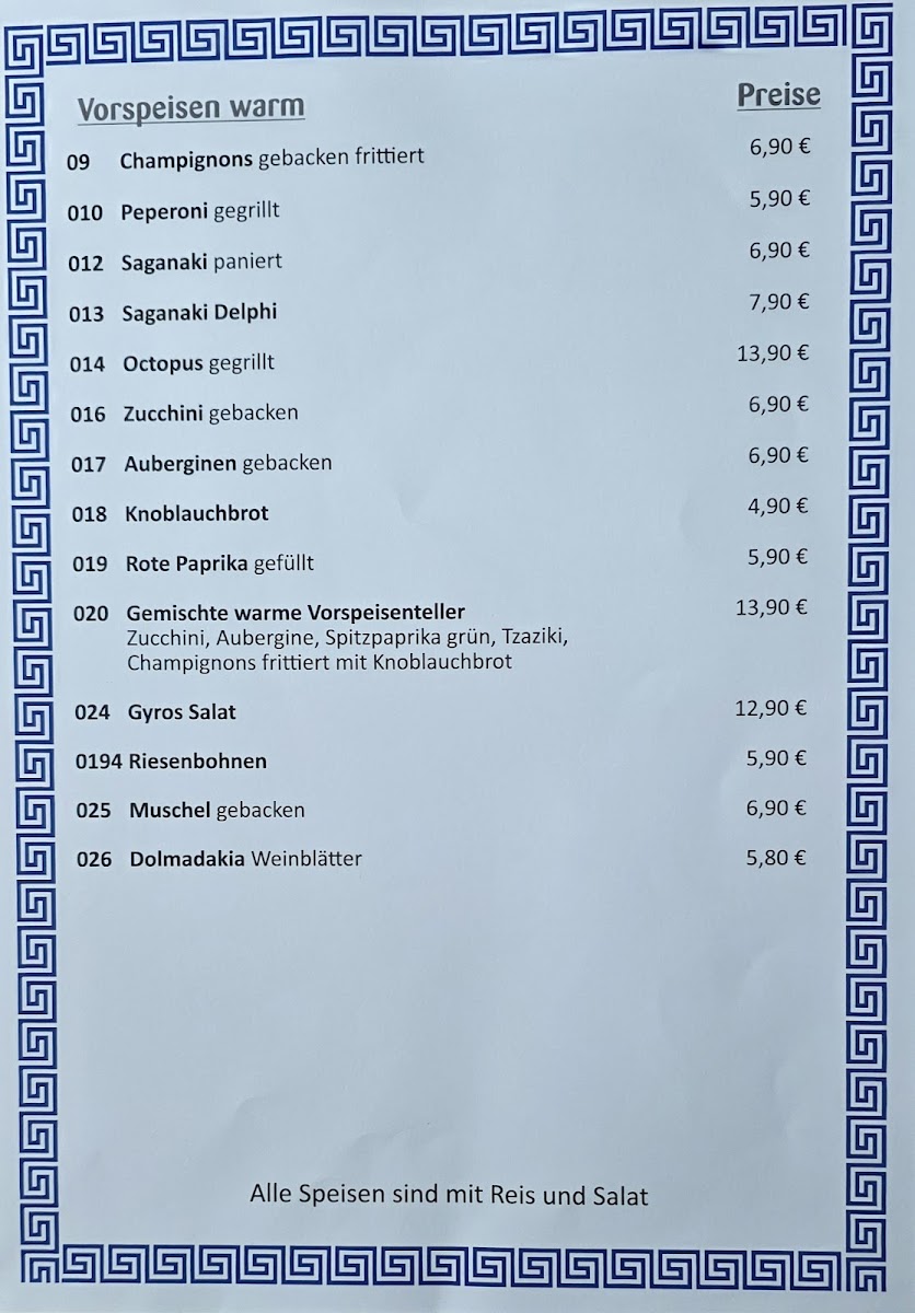Restaurant Delphi Bamberg Photo Menu 7