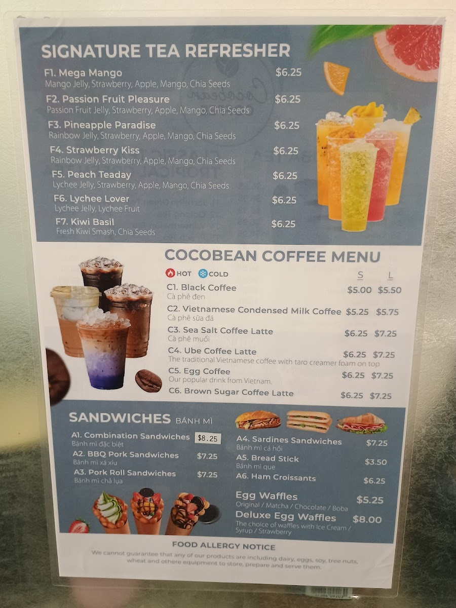 Cocobean Coffee and Boba Tea Photo Menu 2