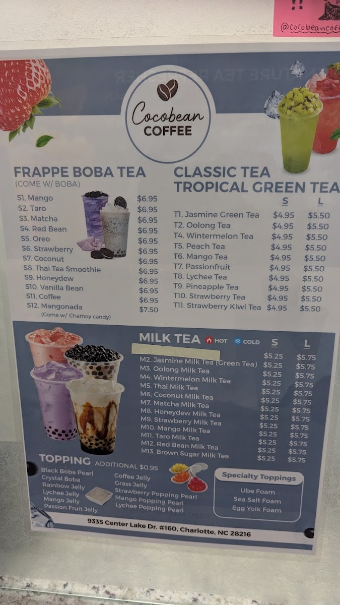 Cocobean Coffee and Boba Tea Photo Menu 6