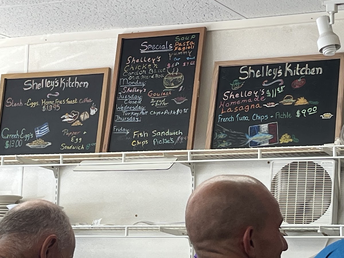 Shelley’s Kitchen Photo Menu 1