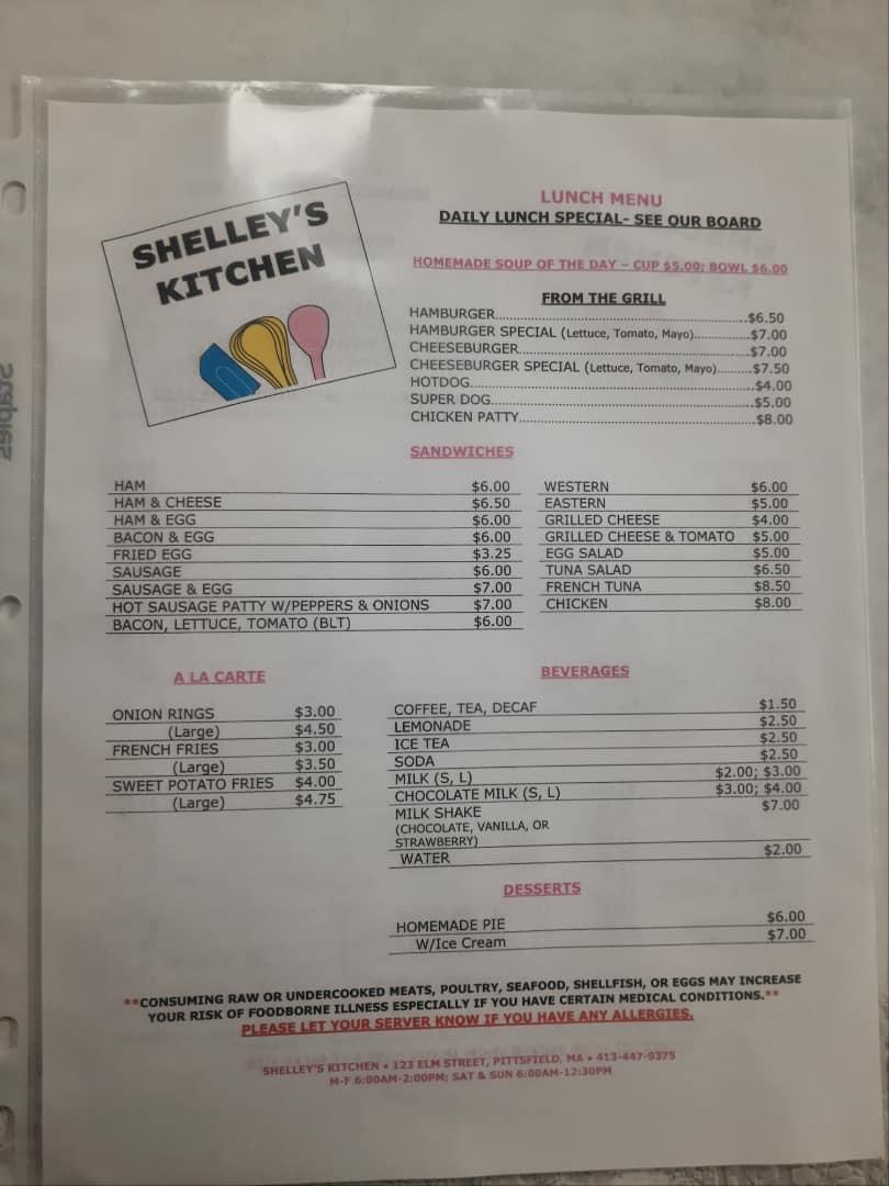 Shelley’s Kitchen Photo Menu 3