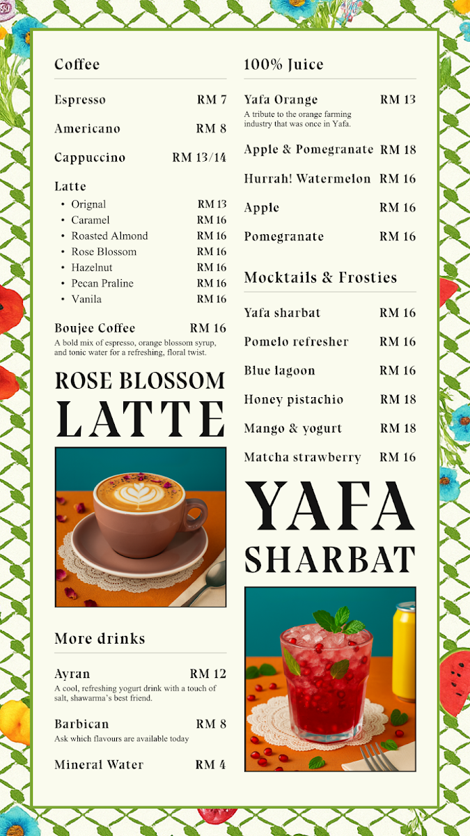 YAFA RESTAURANT Photo Menu 1