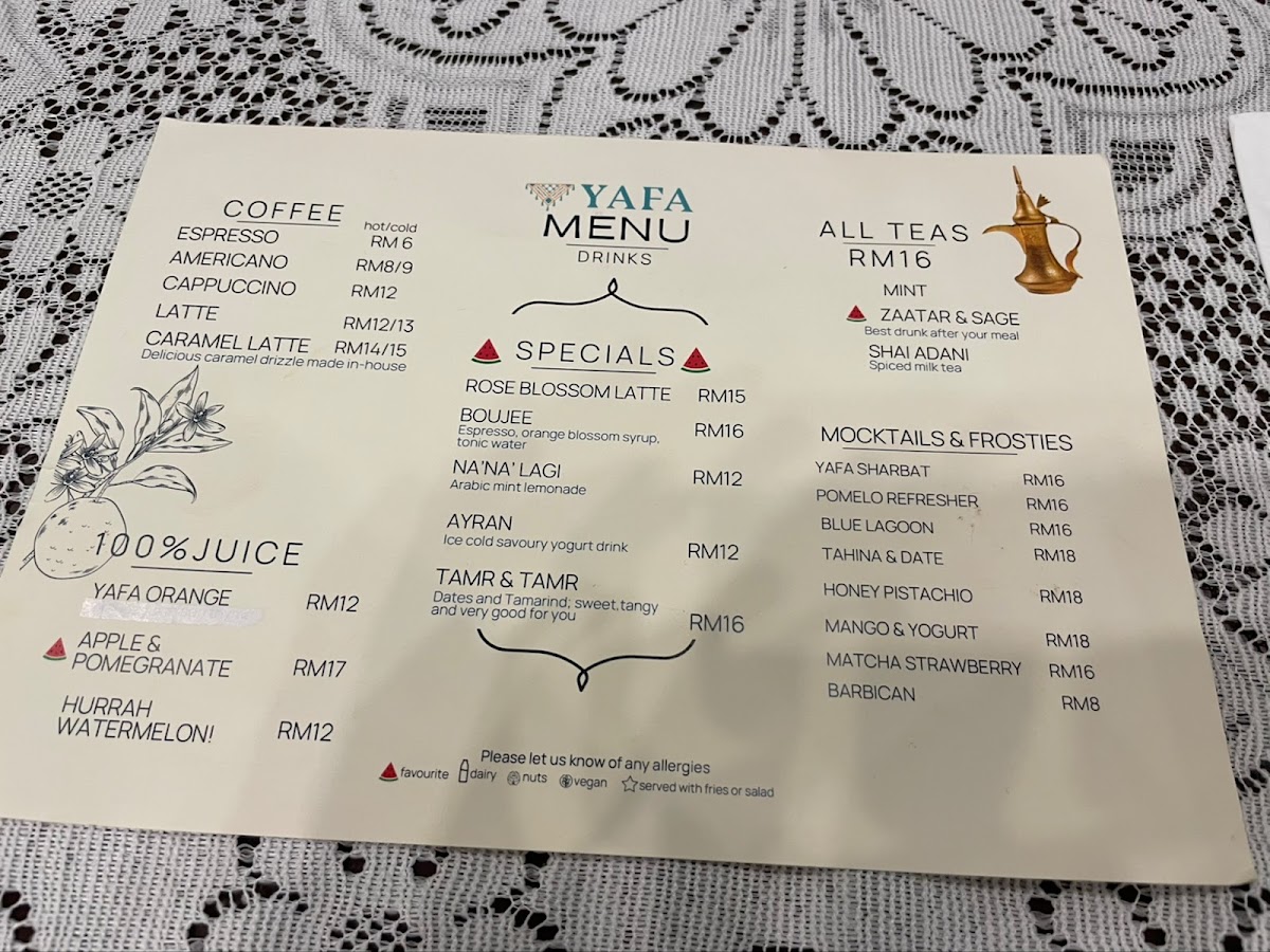 YAFA RESTAURANT Photo Menu 4