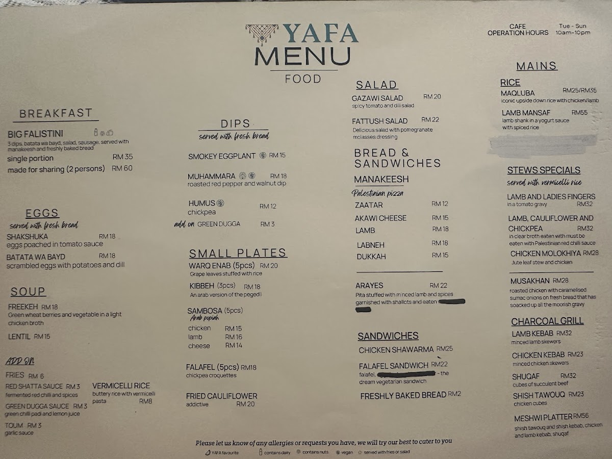 YAFA RESTAURANT Photo Menu 6