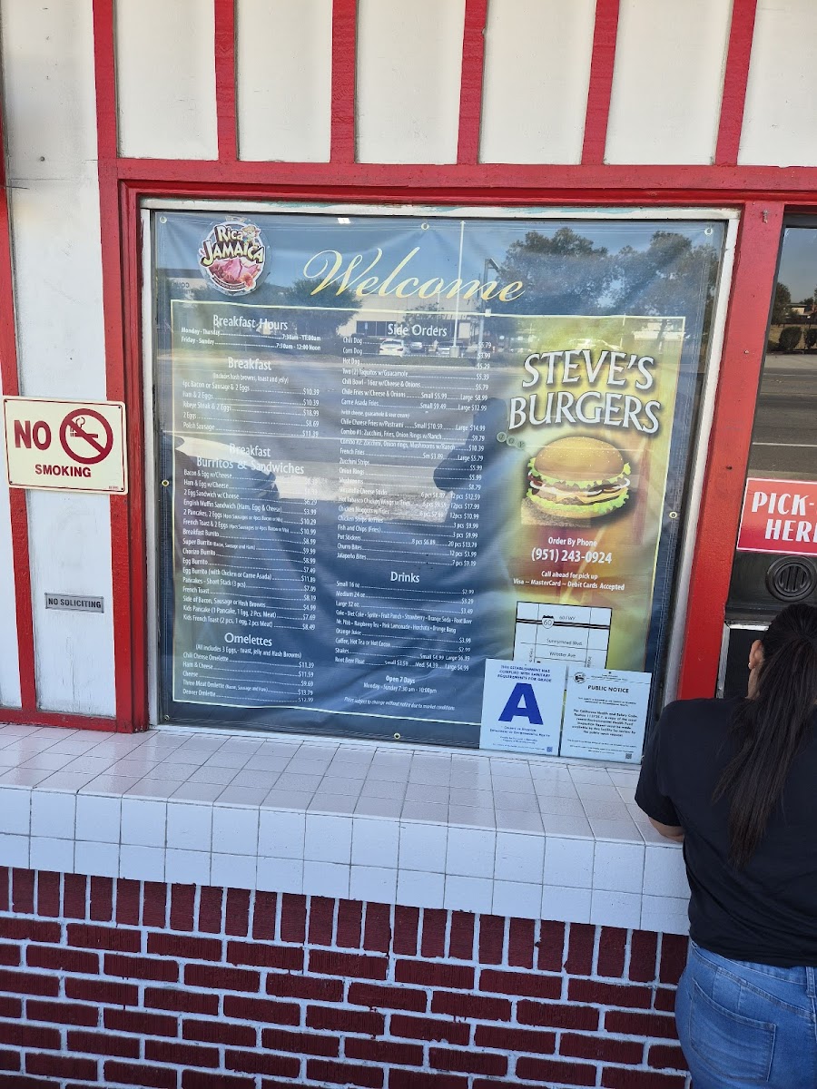 Steve's Burgers Photo Menu 2