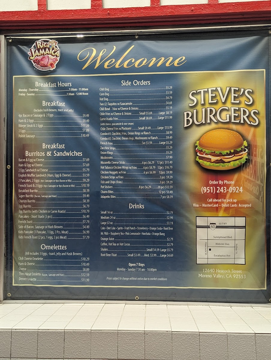 Steve's Burgers Photo Menu 3