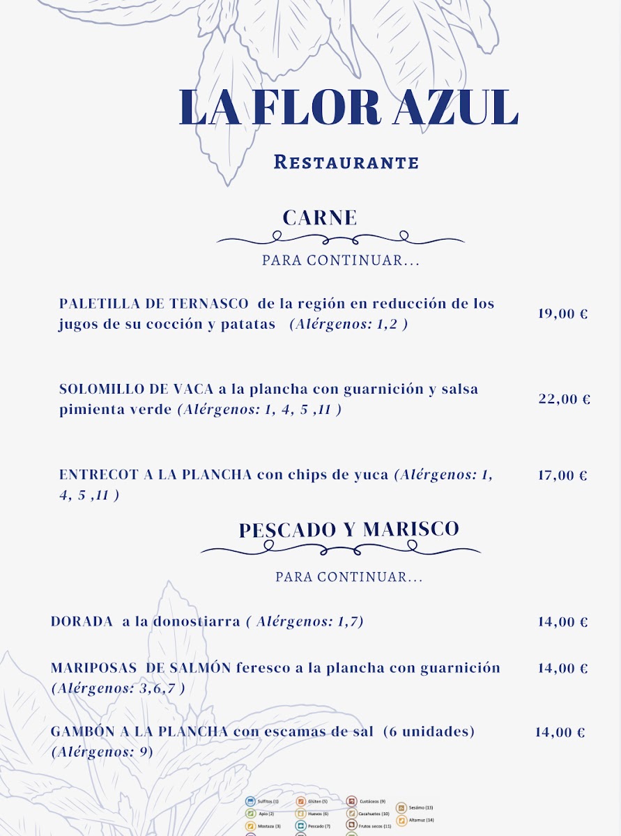 La FlorAzul Photo Menu 2