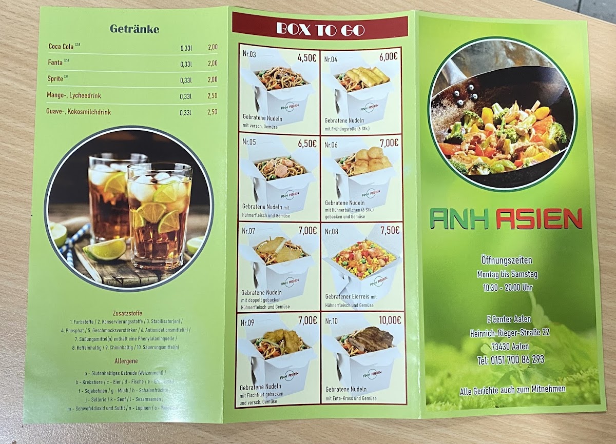 ANH Asien Imbiss Photo Menu 1