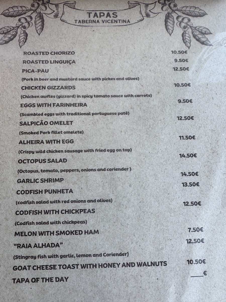Taberna Vicentina Photo Menu 5