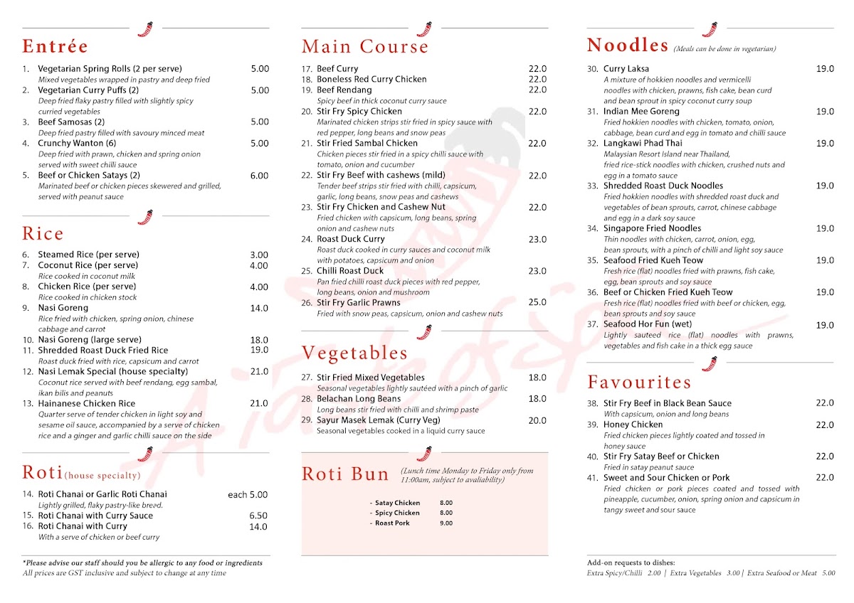 A Taste of Spice Take Away Photo Menu 1