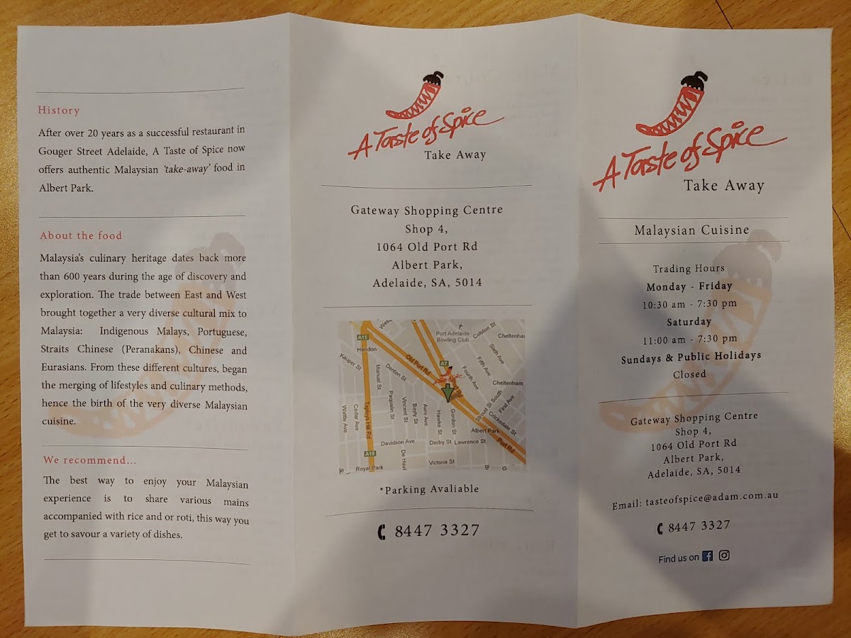 A Taste of Spice Take Away Photo Menu 9