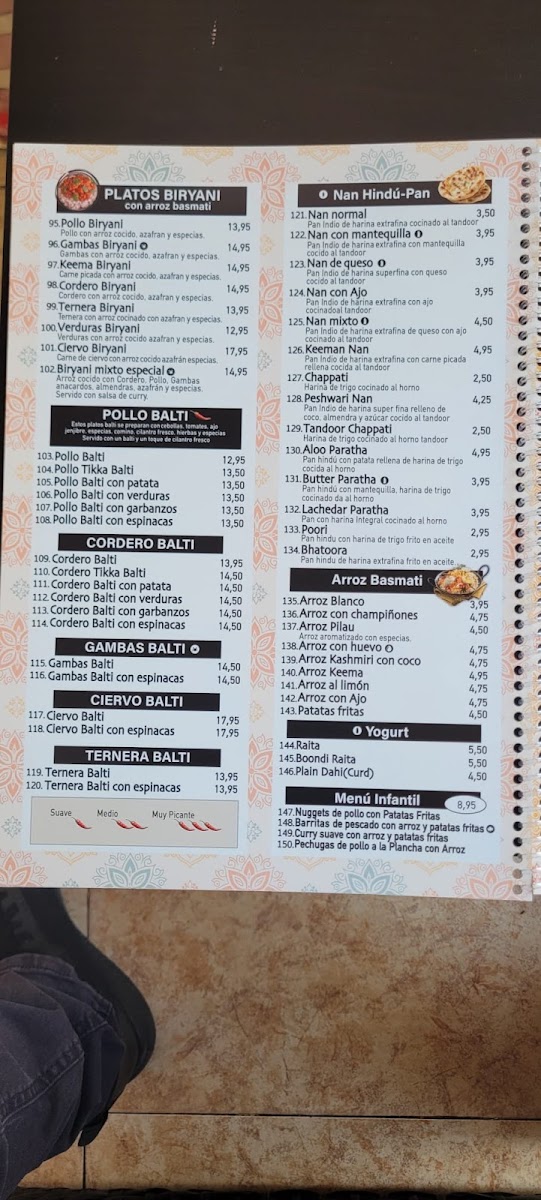 Marivent - Darbar Tandoori Indian Restaurant Photo Menu 3