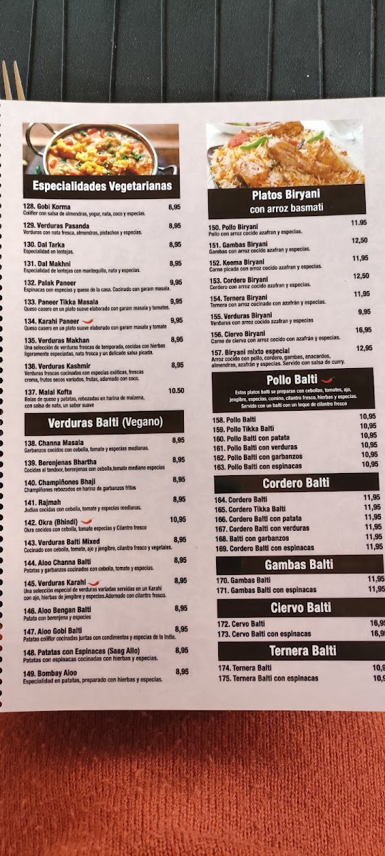 Marivent - Darbar Tandoori Indian Restaurant Photo Menu 8