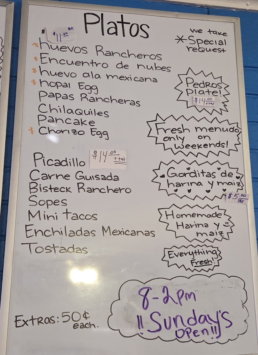 Taqueria La Pasadita Photo Menu 2