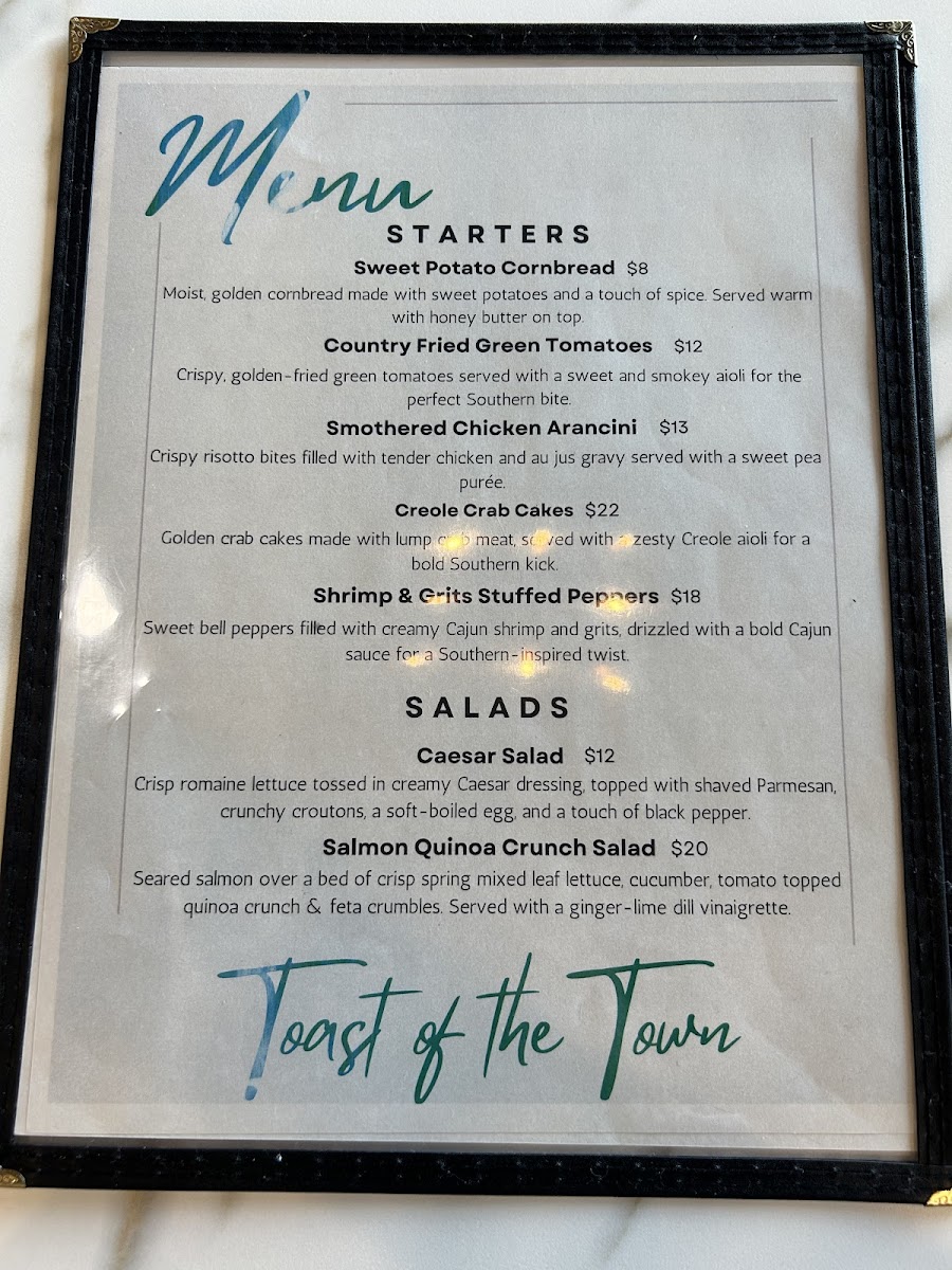 Toast of the Town Houston Photo Menu 6