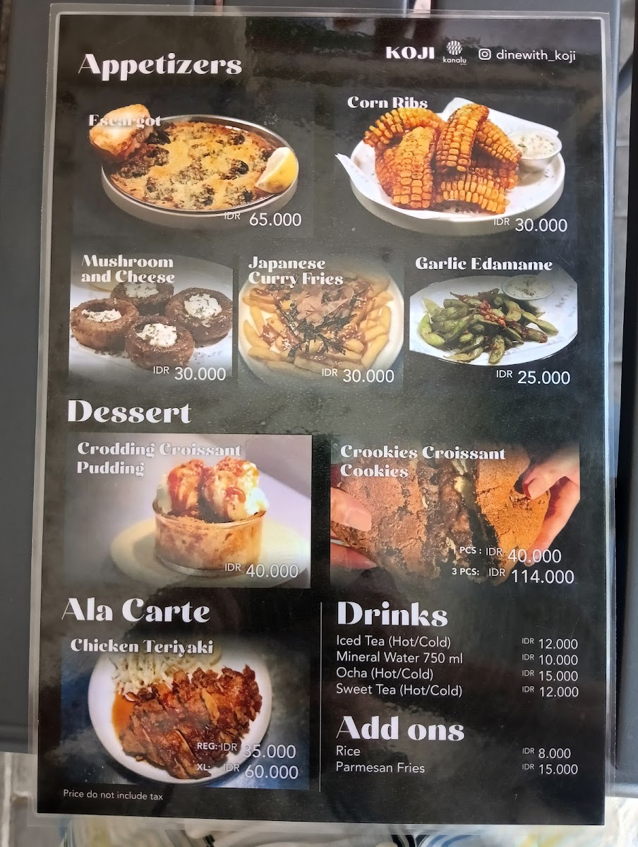 KOJI Loop Restaurant Photo Menu 3
