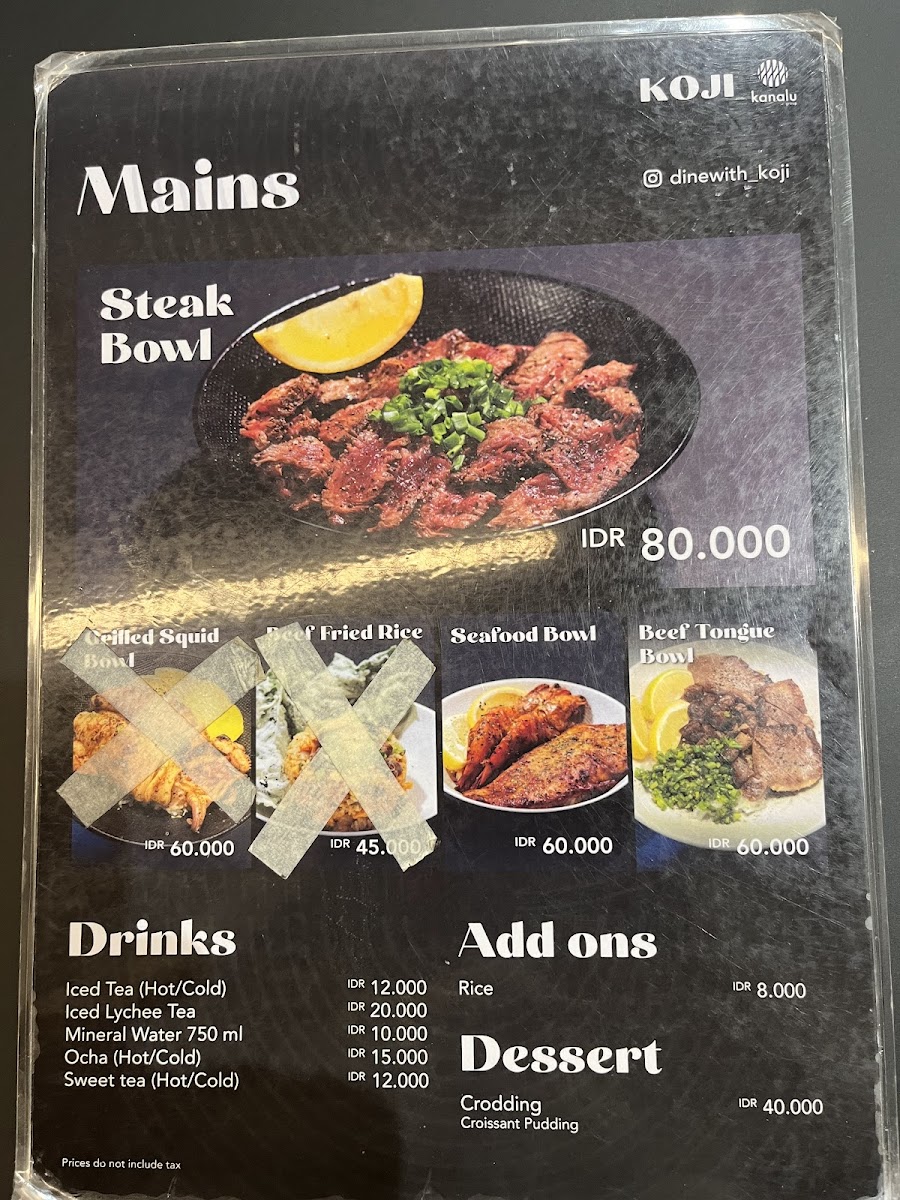 KOJI Loop Restaurant Photo Menu 5