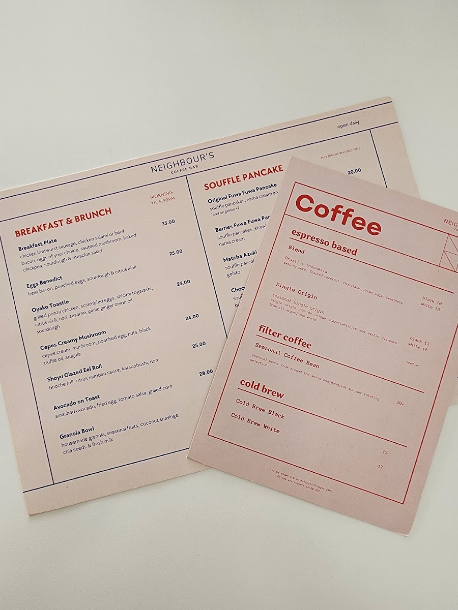 Neighbours Coffee - Seri Gembira Avenue Photo Menu 10