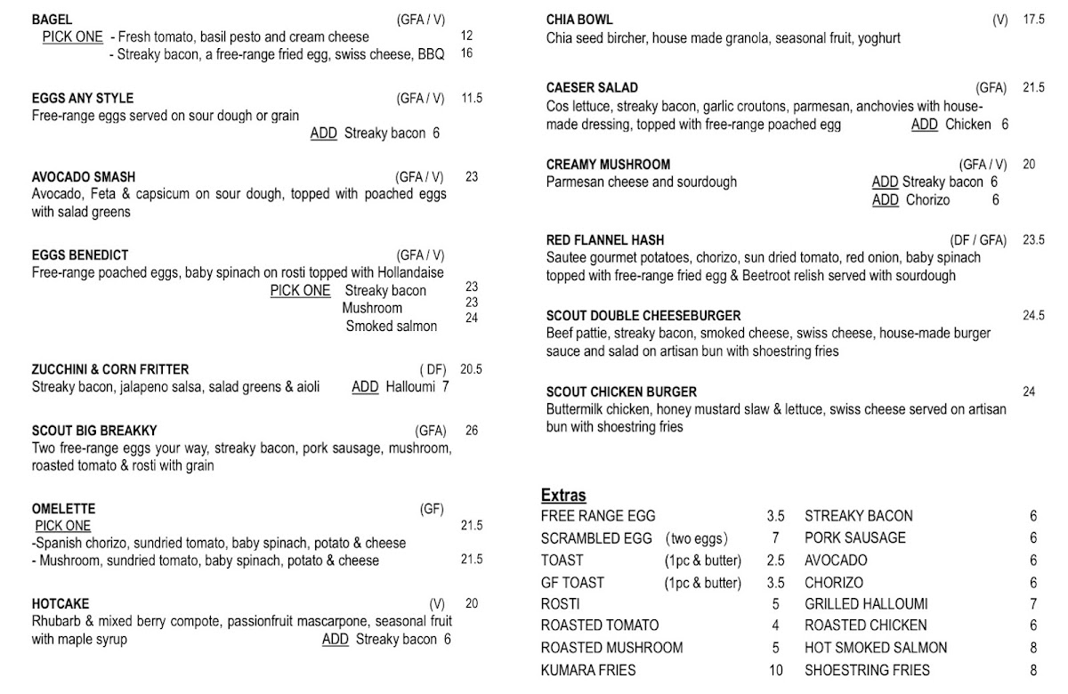 Scout Cafe Photo Menu 2